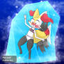 Scarlet attacked by an Ice-type attack