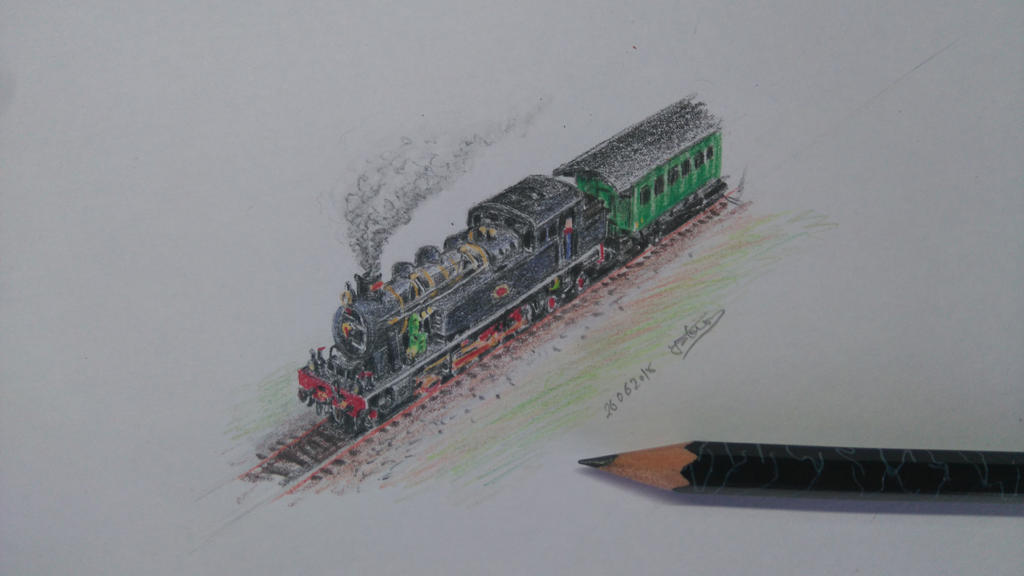 Tiny Drawing Of The Cp 0186 Steam Locomotive By Joaodafonseca On Deviantart