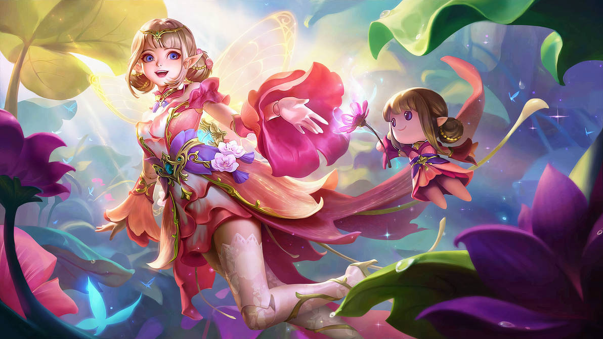 Angela Floral Elf Skin 8k Wallpaper by newjer53 on DeviantArt