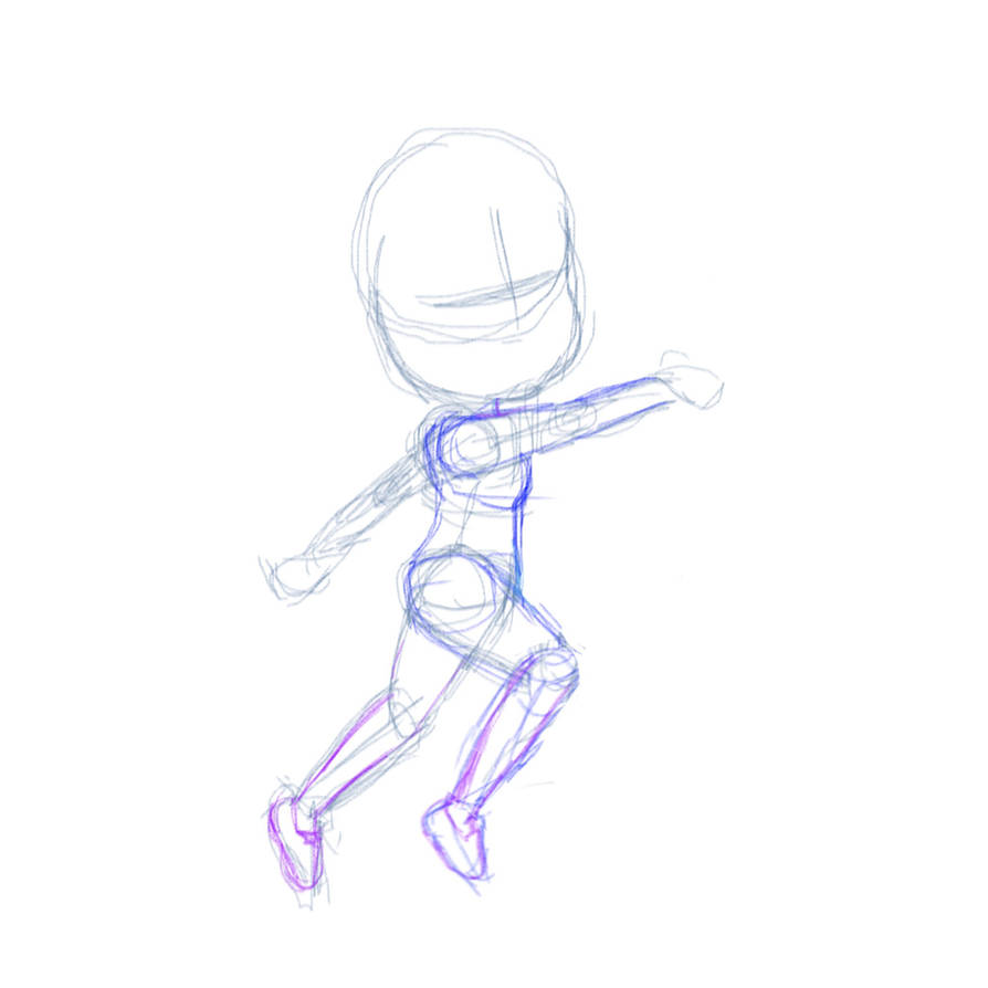 Chibi Run Cycle Tutorial Chibi running pose by anomalydoll on DeviantArt
