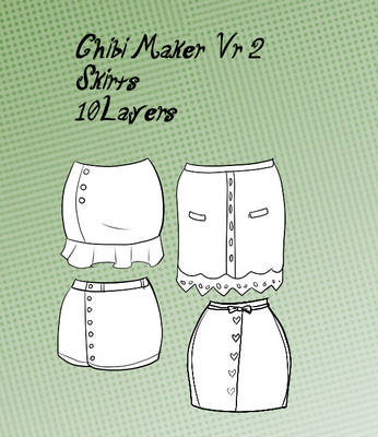 Chibi Maker Add on: Skirt pack 4