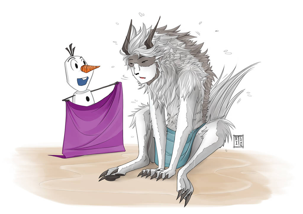 Beauty and the Beast - Elsanna: After bath time by Tripower