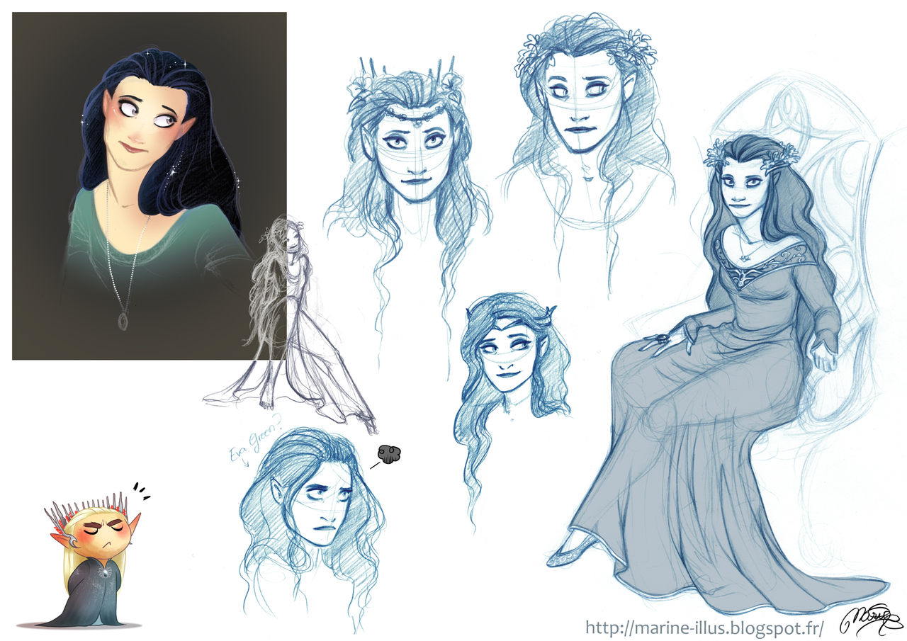 A Queen for Thranduil - sketches 2