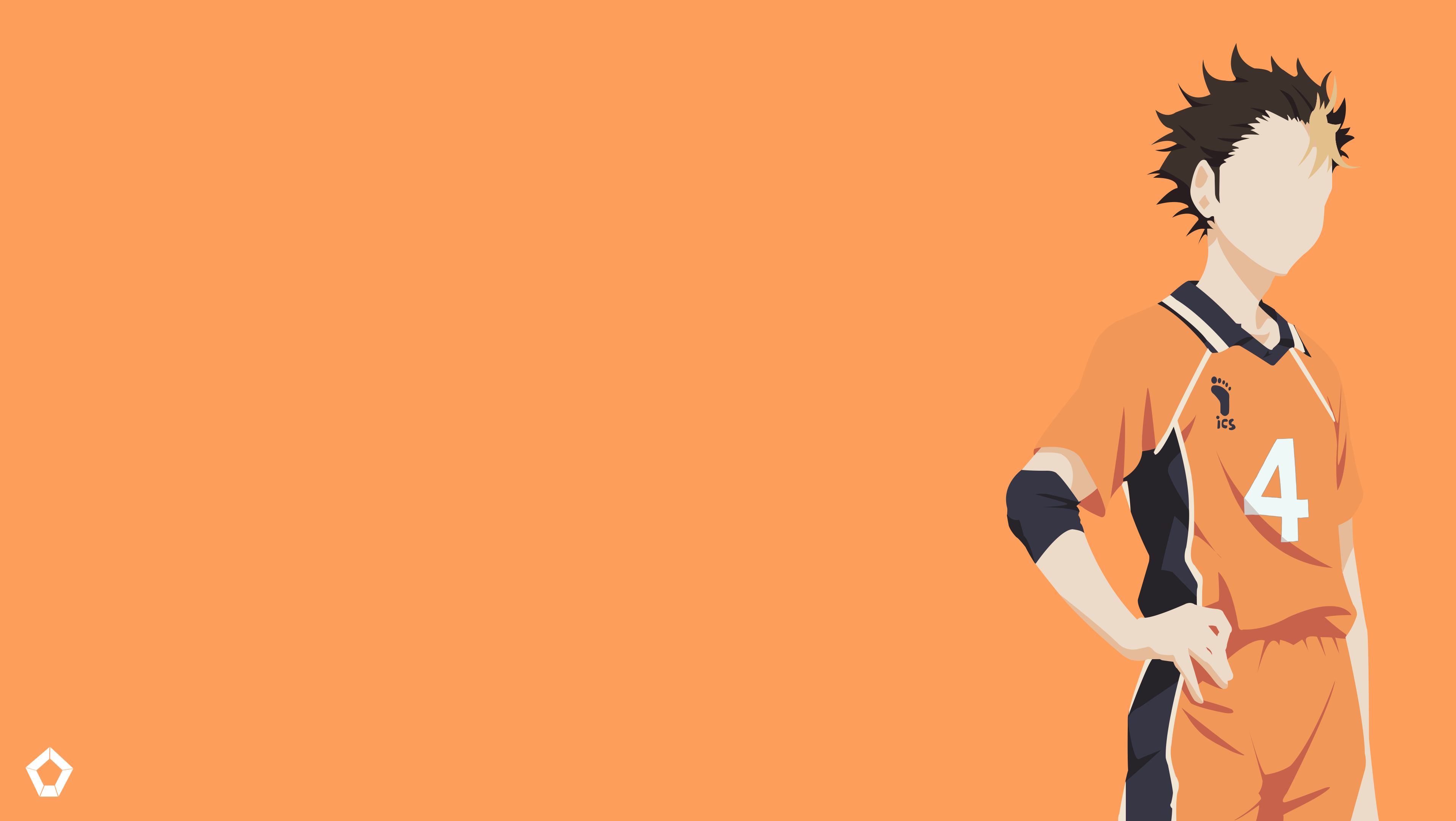 Yuu Nishinoya |Haikyuu |Minimalist Wallpaper 4K