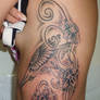 hummingbird and narcissi tattoo