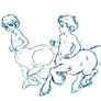 Sam and Frodo- Centaurs
