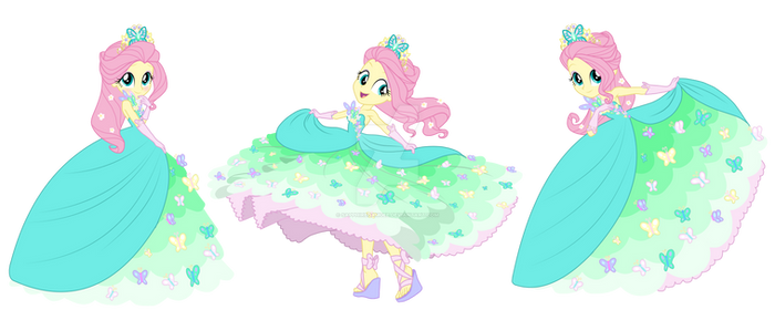 Commission- Fluttershy Ball Gown