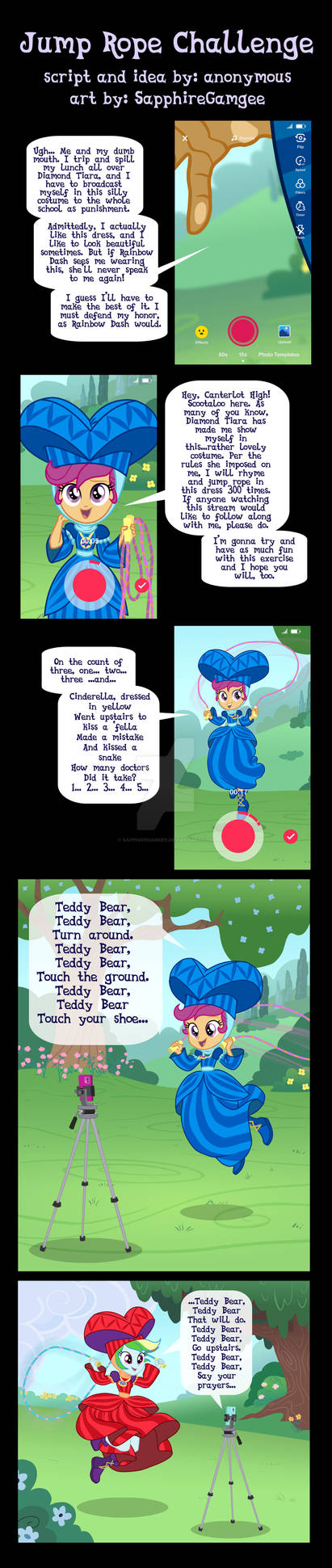 Commission- Jump Rope Challenge by SapphireGamgee on DeviantArt