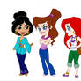 Jasmine, Megara and Ariel