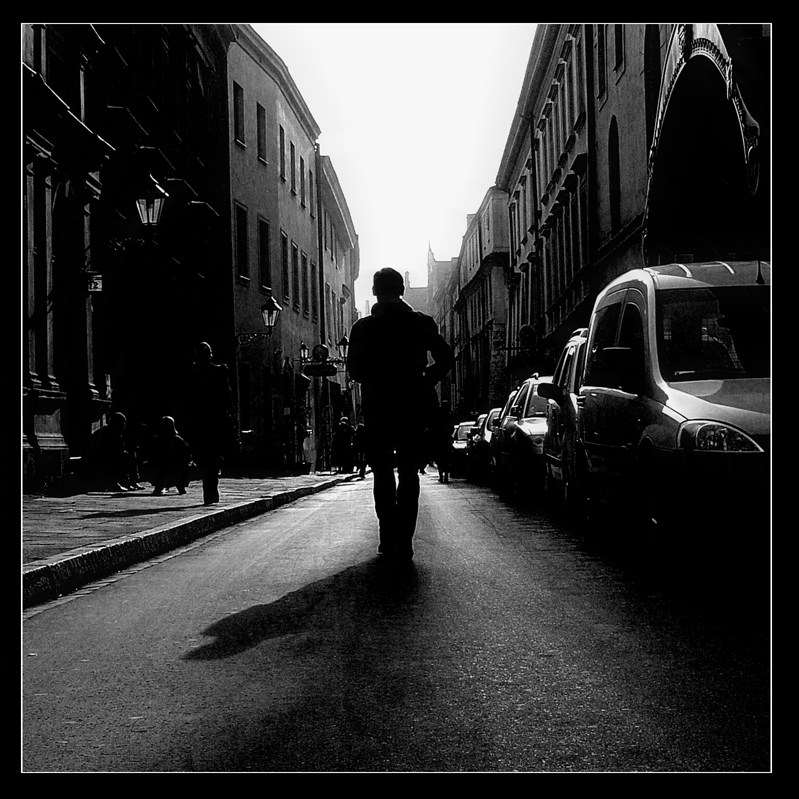 walking dawn the street by blindbird
