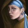 The Girl with the Pearl Earring (Detail) 