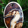 Mr Heron wood burning