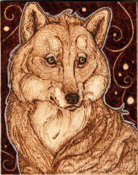 Wolf Wall Hanging Woodburning