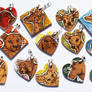 Coloured Pendants - Woodburning Animal Pendants