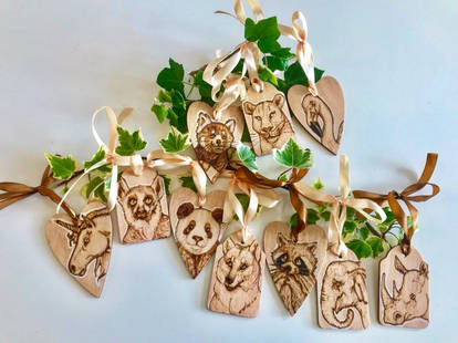 Slightly Scented Wooden Tags