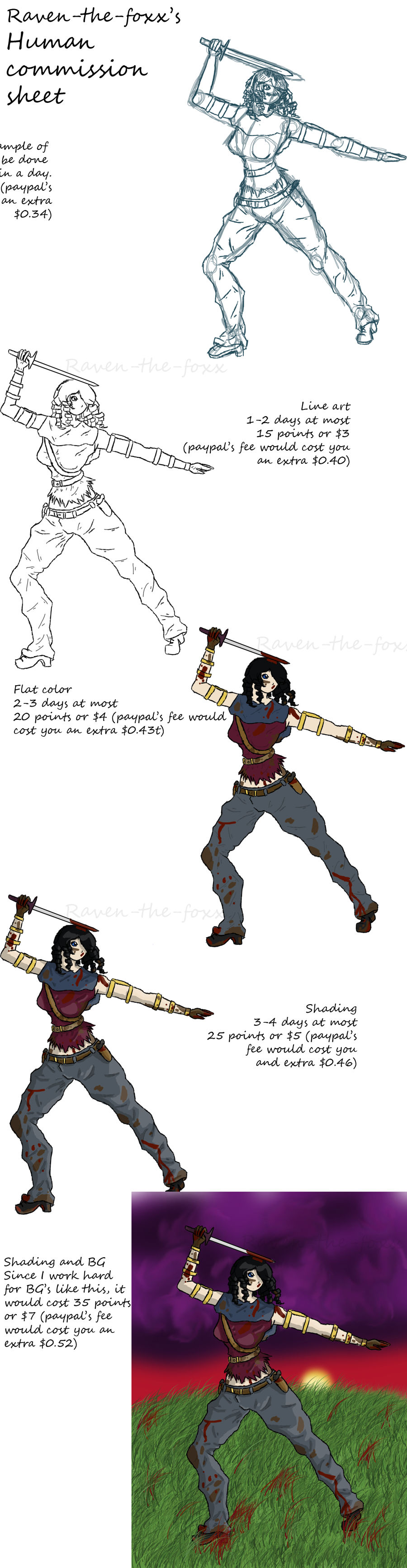 Commission Example HUMAN by Raven-the-Foxx on DeviantArt