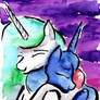 Luna celestial hug Watercolor Color Sceem Painting