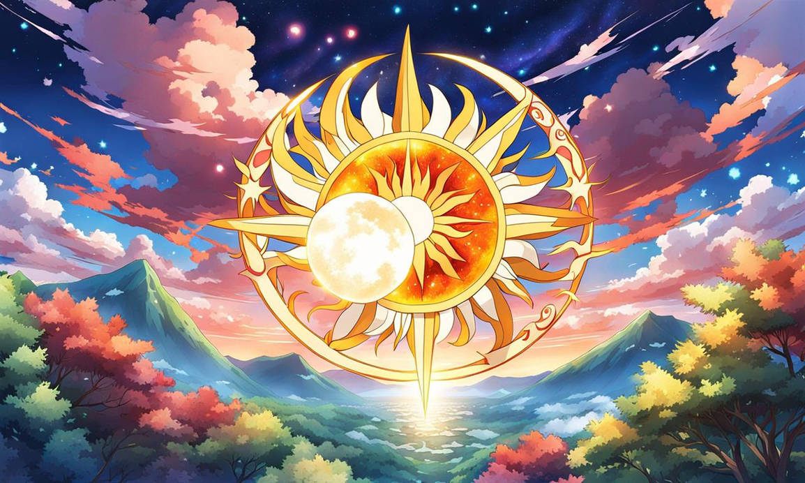 The sun and moon colliding