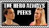 The Hero Always Peeks Stamp