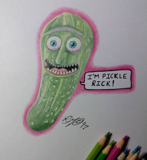 Pickle rick I drew on a live stream