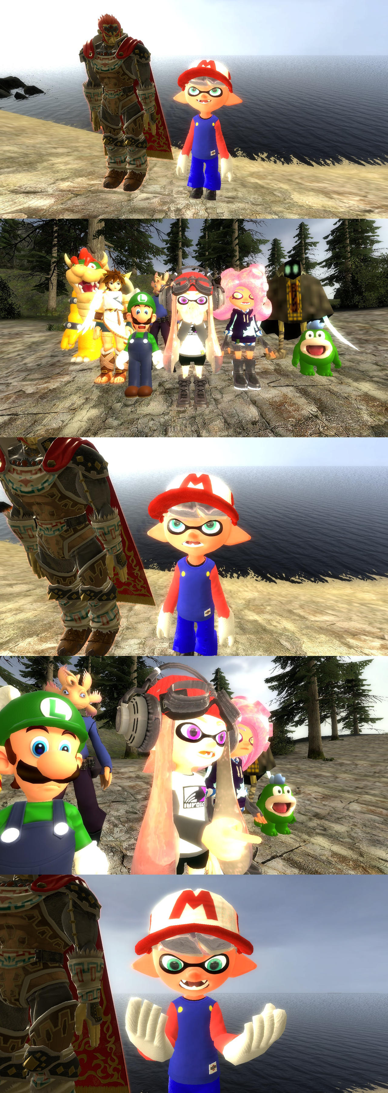 If Mario became an inkling by Altrockfan2005 on DeviantArt