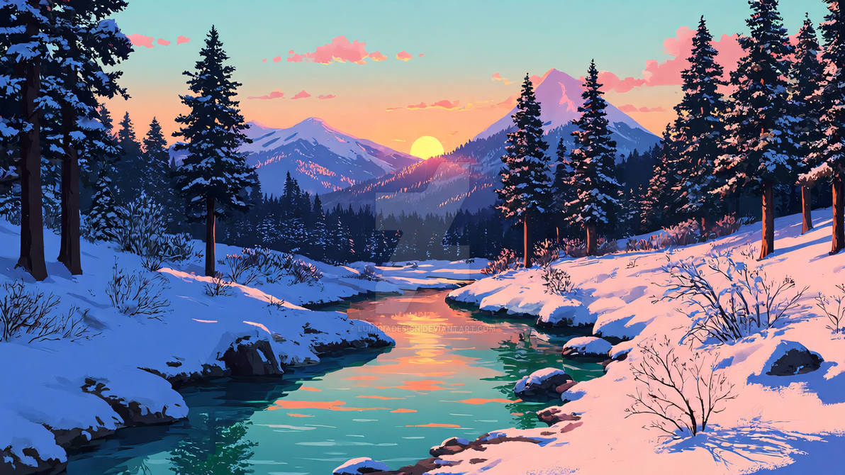 Snowy Mountain Forest