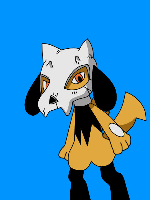 Riolu and Cubone fusion by LuxuArt on DeviantArt