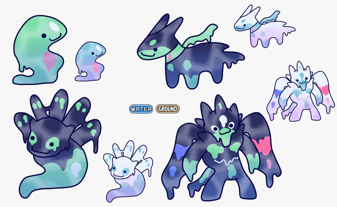 Ditto Water Types More water ditto forms (zygarde) by ShadowTheDragonCat on DeviantArt