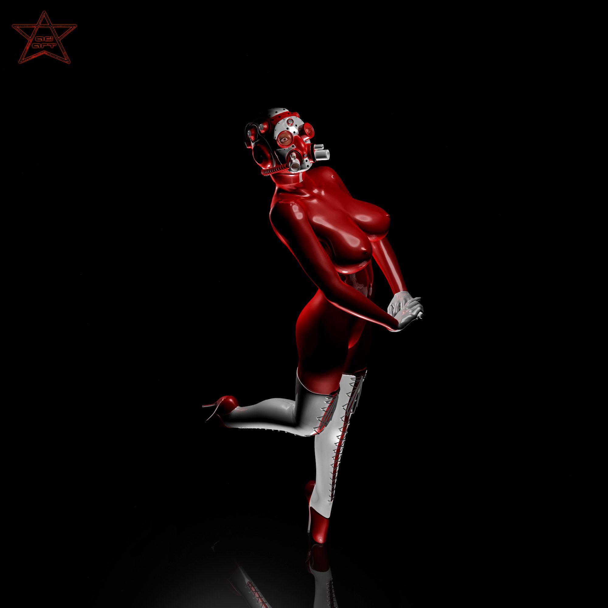 A nurse from the heavy rubber