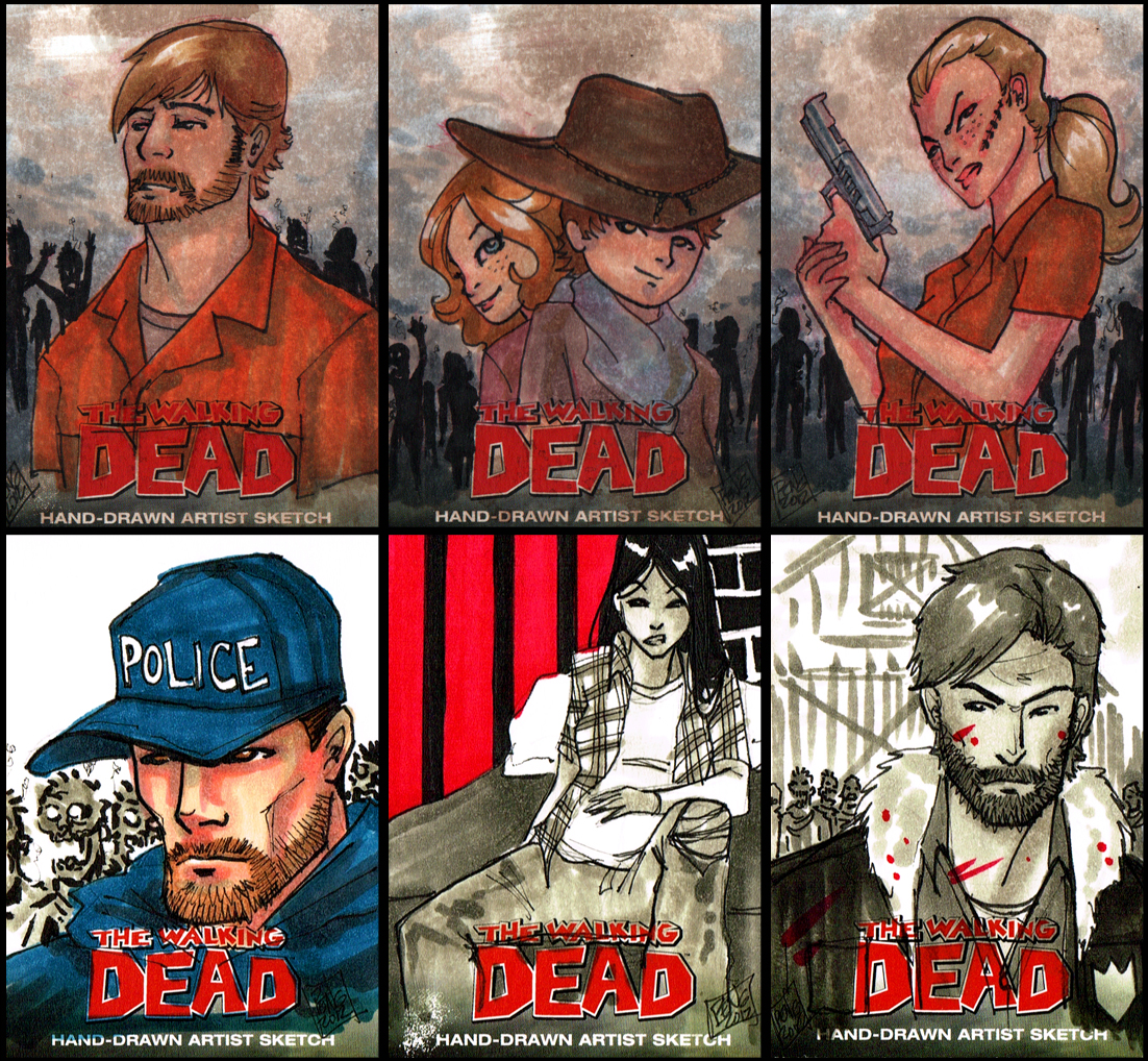 the walking dead cards sample