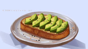Food study Avocado on toast