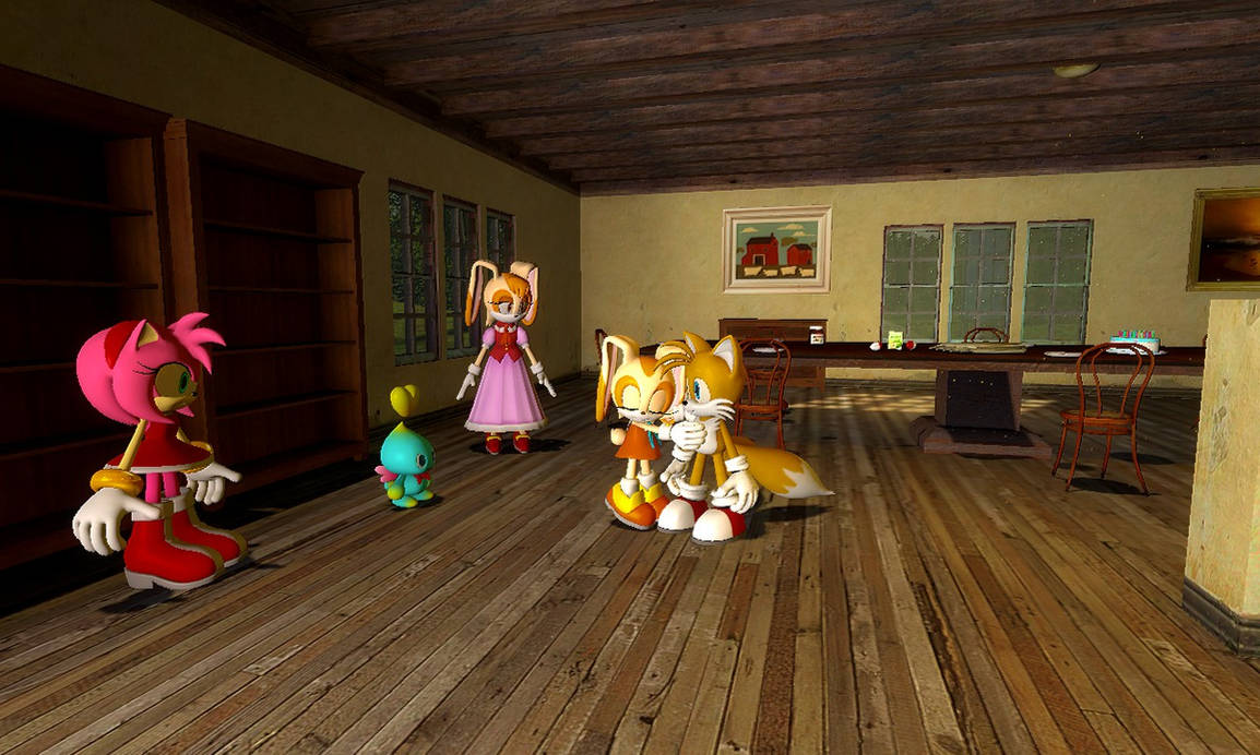 Cream hugs Tails for her birthday by Vovan24331 on DeviantArt