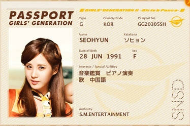 Seohyun Passport