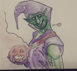 Green Goblin Watercolor Sketch