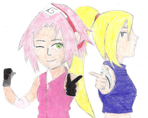 Ino and Sakura (Colored)