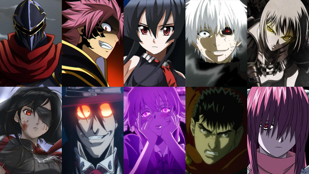 Top 10 Most Violent Anime Heroes by HeroCollector16 on DeviantArt