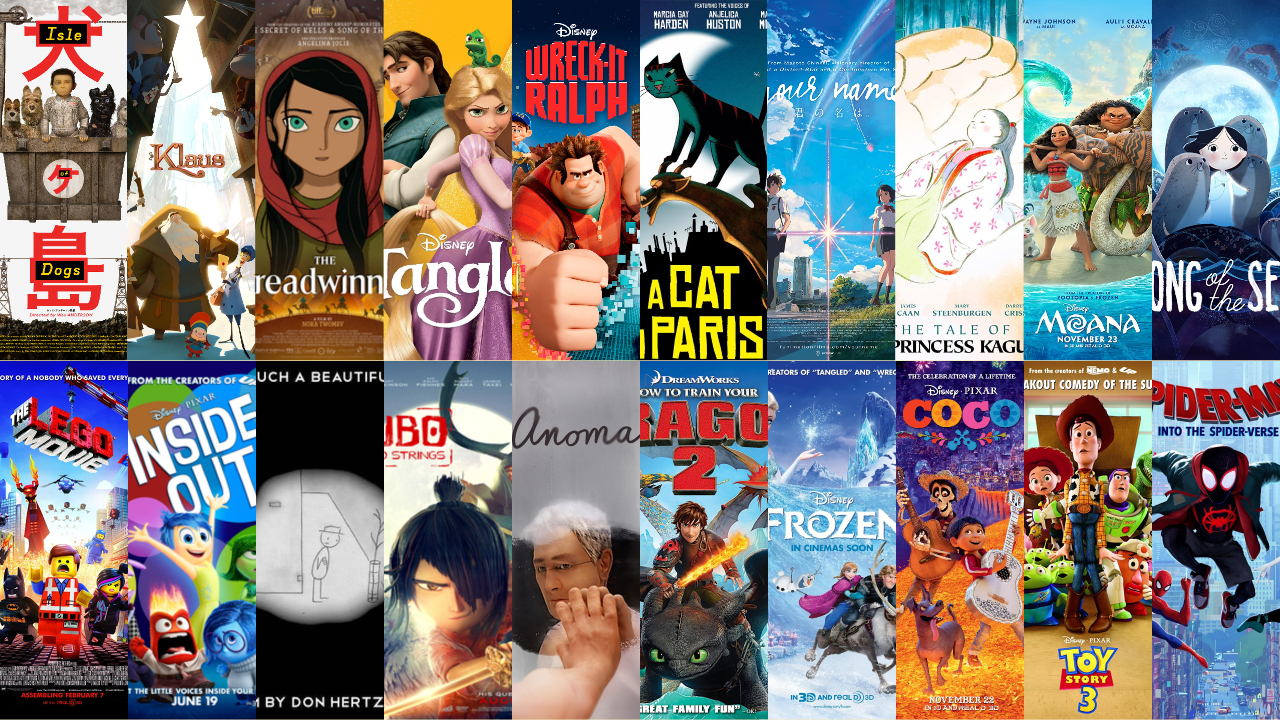 Top 20 Best Animated Movies of the Last Decade by HeroCollector16 on  DeviantArt