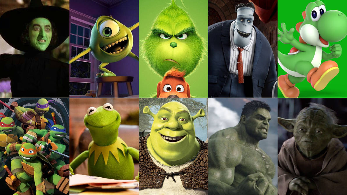 Top 10 Green Characters by HeroCollector16 on DeviantArt