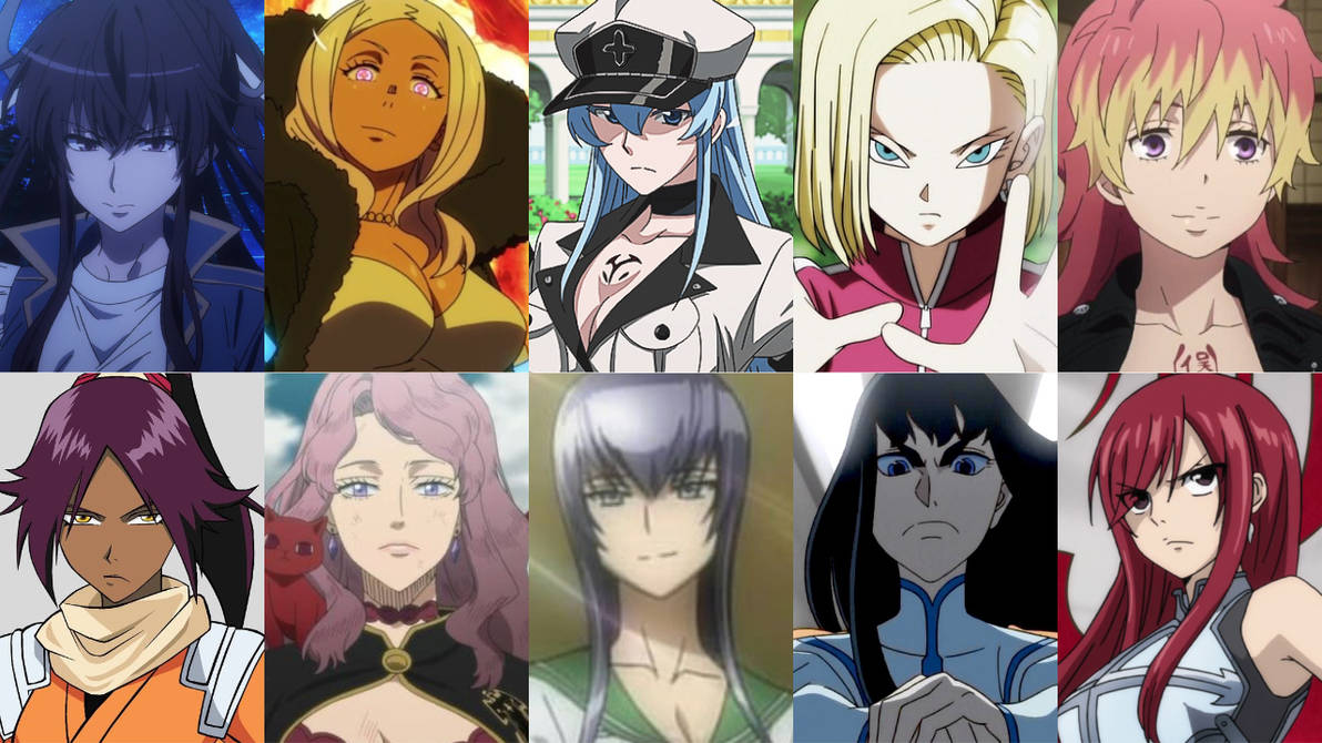 Top 8 most attractive female anime characters, based on fan votes on Ranker