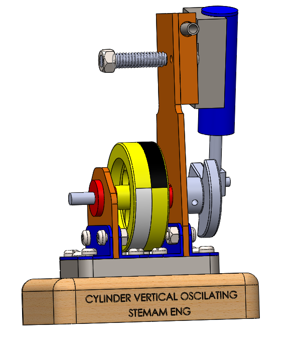 CYLINDER VERTICAL OSCILLATING STEAM ENGINE by CADCAMTUTORIAL on DeviantArt