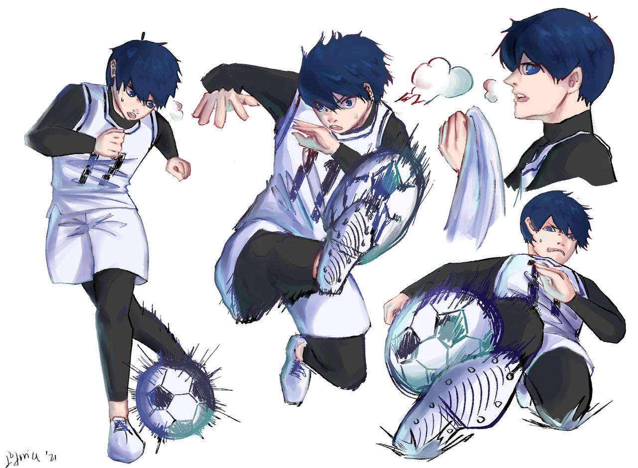 Isagi poses by jojorice on DeviantArt