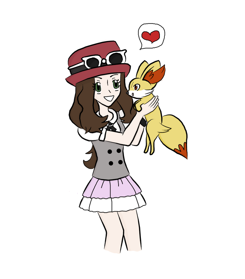 Mlie and Fennekin by Mlie-Redfield