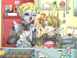 Baking Cookies with Ennard and Springtrap (FNAF)