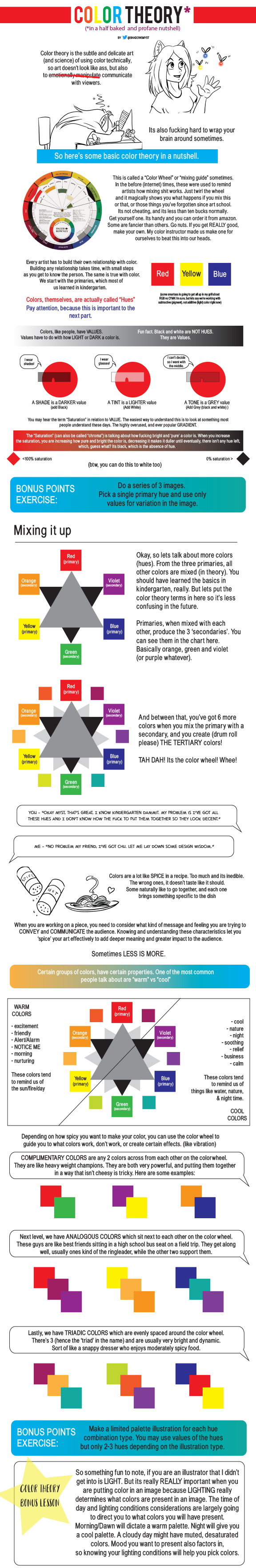 Color Theroy Text Examples Color theory Infographic by shadowsmyst on DeviantArt