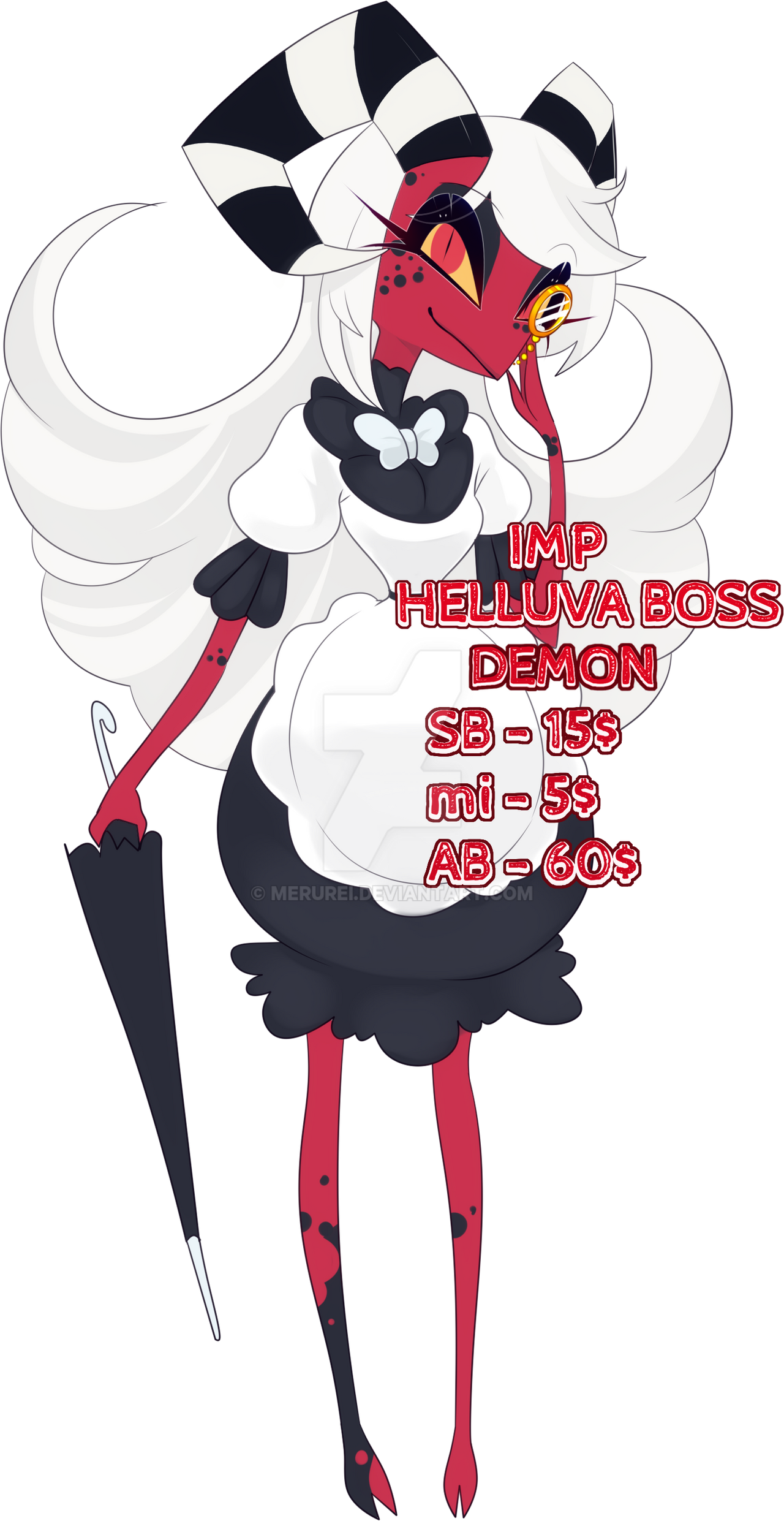 IMP Demon Helluva Boss Adopt #18 15$ (Closed) by MeruRei on DeviantArt