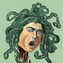 Medusa With Green Background