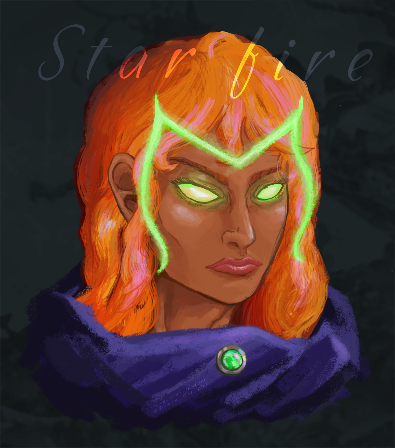 Demon Starfire StarFire by Demon-Cat-Art on DeviantArt