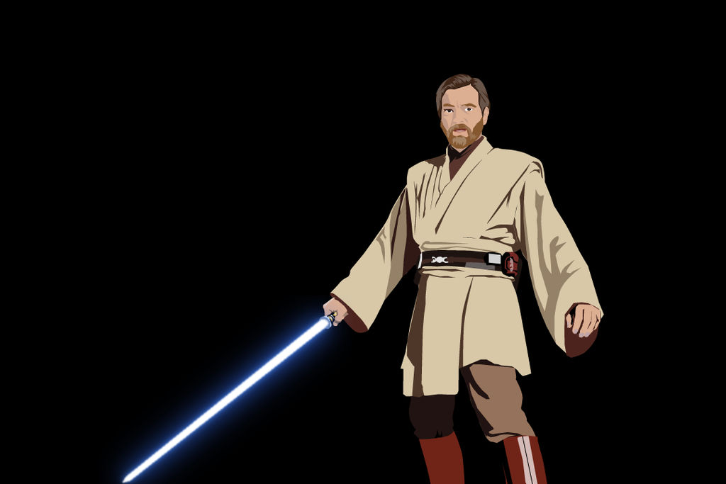 Obi-Wan Kenobi Vector portrait by mmpr97 on DeviantArt