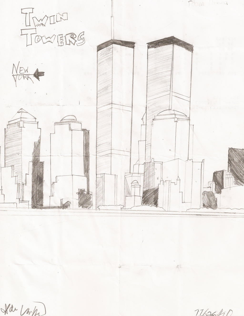 Twin Towers drawing by Adam-is-Puppy on DeviantArt
