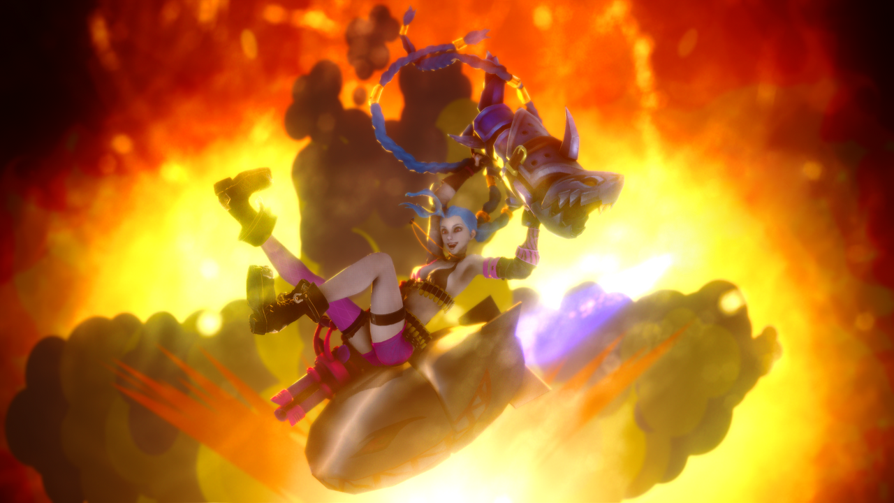 Jinx Riding Rockets 4k Jinx rocket ride by Bloodysunkist on DeviantArt